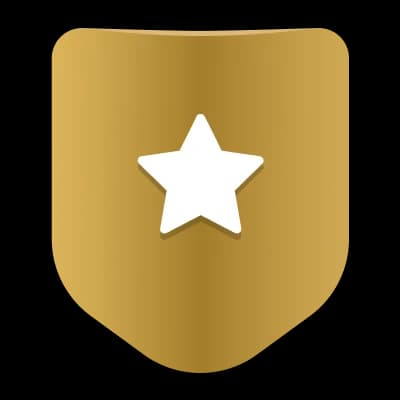 GoodFirms logo — gold shield with star